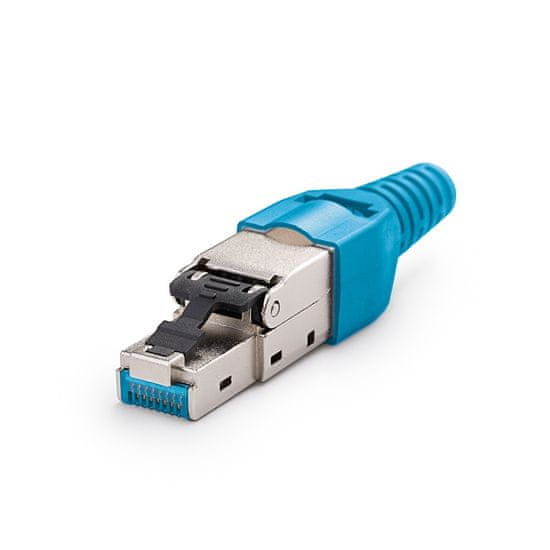 Keline Konektor RJ45/s, beznástrojový, pre priamu montáž na inštalačný kábel Cat 7A, Cat 7, Cat 6A, Cat.6