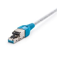 Keline Konektor RJ45/s, beznástrojový, pre priamu montáž na inštalačný kábel Cat 7A, Cat 7, Cat 6A, Cat.6