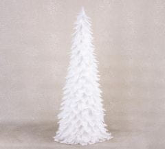 MAGIC HOME Stromček z páperia, biely, 24x60 cm