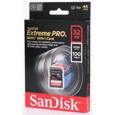 SanDisk Extreme PRO 32GB SDHC Memory Card 100MB/s a 90MB/s, UHS-I, Class 10, U3, V30