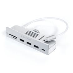 Satechi USB-C Clamp Hub pre 24-palcový Imac - adaptér pre Imac, strieborný