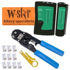 W-Star Sada náradia pre sitárov WS140 tester RJ45, kliešte RJ45, stripovač, 10x RJ45