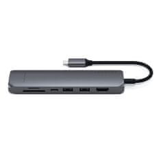 Satechi Multiportový adaptér Usb-C Slim s ethernetovým rozhraním, Tmavo šedá