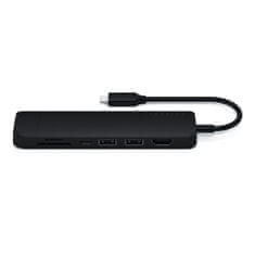 Satechi Multiportový adaptér Usb-C Slim s ethernetovým pripojením, Čierna