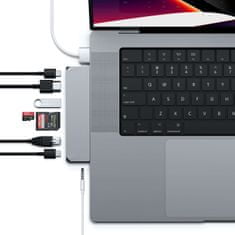 Satechi Pro Hub Max - rozbočovač pre Macbook Pro M1 M2 M3, tmavosivý