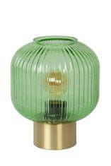 LUCIDE Stolný retro lampa Malot Green, priemer 20cm