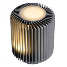 LUCIDE Stolová LED lampa TURBIN Dark Grey, priemer 10,6cm