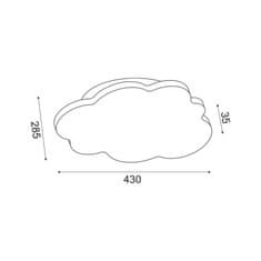 ACA LED detské svietidlo MRÁČIK 16W/230V/3000K/1280Lm/IP20, biele