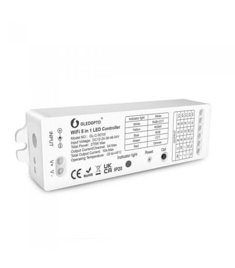 Gledopto GLEDOPTO WiFi 5-in-1 LED controller powered by Tuya (GL-C-001W) - ovládač LED pásov