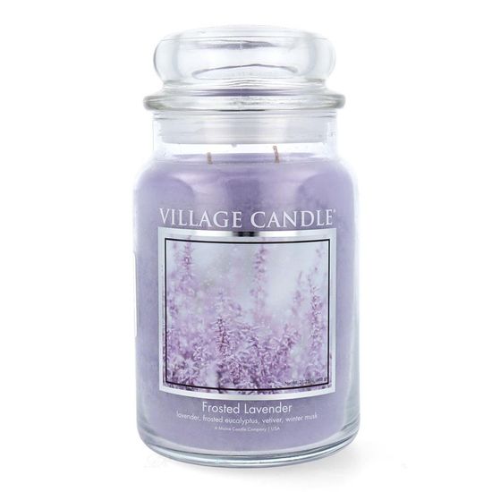 Village Candle vonná sviečka Frosted Lavender (Mrazivá levanduľa) 737g