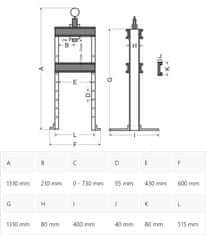 GEKO Hydraulický dielenský lis 12t