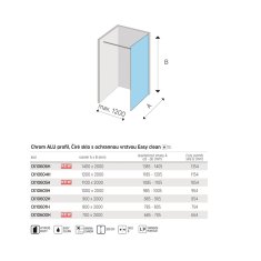 Mereo Novea sprchová stena Walk in 70 x 200 cm, sklo 8 mm, EASY CLEAN CK10600H - Mereo