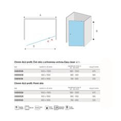 Mereo Lima sprchové dvere pivotové, 90x190 cm, chróm ALU, sklo číre 6 mm, EC CK80923K - Mereo