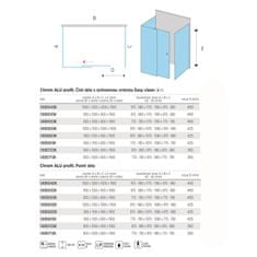 Mereo Lima sprchovací kút, 80x120x80x190 cm CK85522K - Mereo