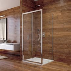 Mereo Lima sprchovací kút, 100x100x190 cm, zasun. dvere a pevný diel, L/P, chróm CK86432K - Mereo