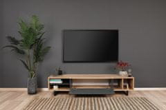 Hanah Home TV stolík Zafir 160 cm antracit/hnedý