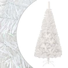 Vidaxl Umelý vianočný stromček s dúhovými vetvičkami biely 150cm PVC