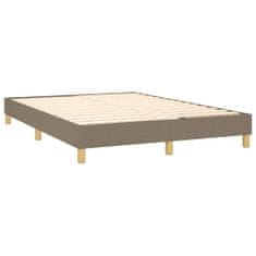 Vidaxl Rám na boxspring posteľ sivohnedý 140x200 cm látka