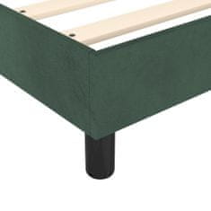 Vidaxl Rám na boxspring posteľ tmavozelený 140x190 cm zamat