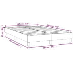 Vidaxl Rám na boxspring posteľ sivohnedý 120x200 cm látka