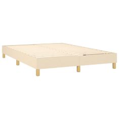 Vidaxl Rám na boxspring krémový látka 140x190 cm