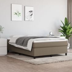 Vidaxl Rám na boxspring posteľ čierny sivohnedý 140x190 cm