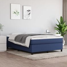 Vidaxl Rám na boxspring posteľ čierny modrý 140x190 cm