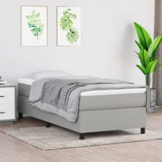 Vidaxl Rám na boxspring posteľ bledosivý 90x200 cm látka