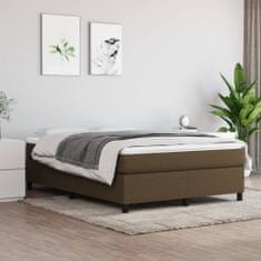 Vidaxl Rám na boxspring posteľ tmavohnedý látka 140x190 cm