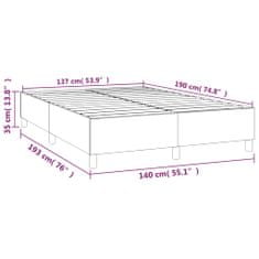 Vidaxl Rám na boxspring posteľ čierny zelený 140x190 cm