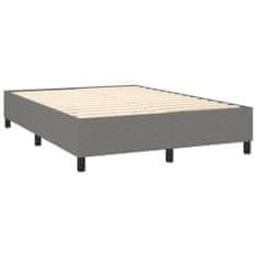 shumee Boxspring posteľ s matracom tmavosivá 140x200 cm látka