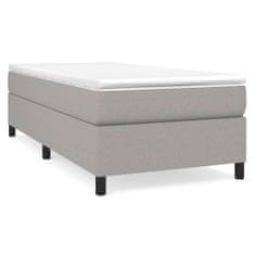 Vidaxl Rám na boxspring posteľ bledosivý 100x200 cm látka