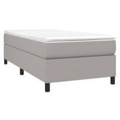 shumee Boxspring posteľ s matracom bledosivý 100x200 cm látka