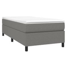 Vidaxl Rám na boxspring posteľ tmavosivý látka 100x200 cm