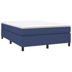 Vidaxl Rám na boxspring posteľ čierny modrý 140x190 cm