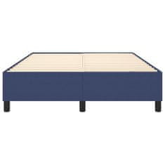 Vidaxl Rám na boxspring posteľ čierny modrý 140x190 cm