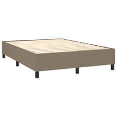 Vidaxl Rám na boxspring posteľ čierny sivohnedý 140x190 cm