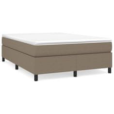 Vidaxl Rám na boxspring posteľ čierny sivohnedý 140x190 cm