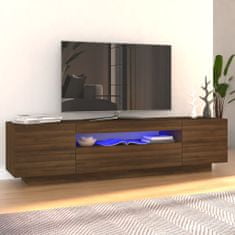 Vidaxl TV skrinka s LED, hnedý dub 160x35x40 cm