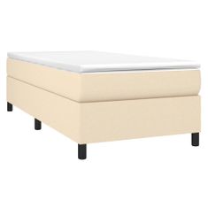 Vidaxl Rám na boxspring posteľ krémový 100x200 cm látka