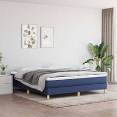 Vidaxl Rám na boxspring posteľ modrý 160x200 cm látka