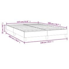 Vidaxl Rám na boxspring posteľ sivohnedý 140x200 cm látka