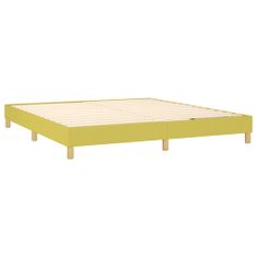 Vidaxl Rám na boxspring posteľ zelený 160x200 cm látka