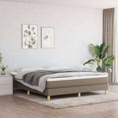 Vidaxl Rám na boxspring posteľ sivohnedý 160x200 cm látka