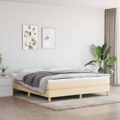 Vidaxl Rám na boxspring posteľ krémový 180x200 cm látka