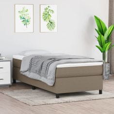 Vidaxl Rám na boxspring posteľ sivohnedý 90x190 cm látka