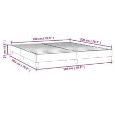 Vidaxl Rám na boxspring posteľ zelený 180x200 cm látka