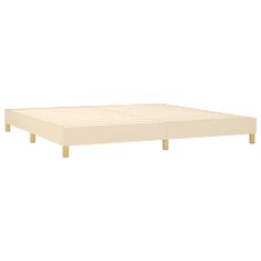 shumee Boxspring posteľ s matracom krémová 200x200 cm látka