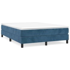 Vidaxl Rám na boxspring posteľ tmavomodrý 140x190 cm zamat