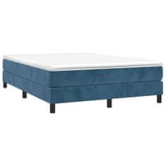 Vidaxl Rám na boxspring posteľ tmavomodrý 140x190 cm zamat